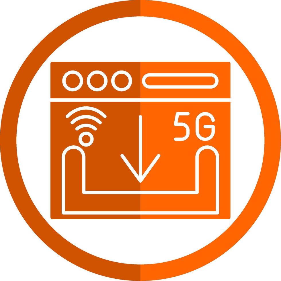 Download Glyph Orange Circle Icon vector