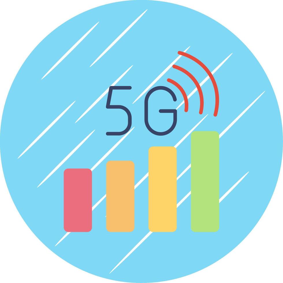 Signal Status Flat Blue Circle Icon vector