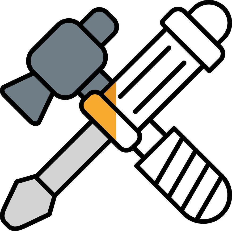 Repair Tools Filled Half Cut Icon vector