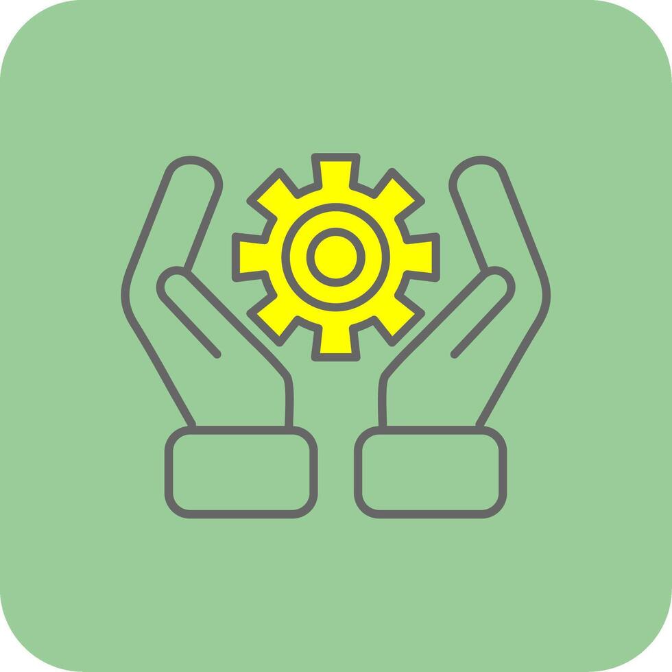 Industry Filled Yellow Icon vector