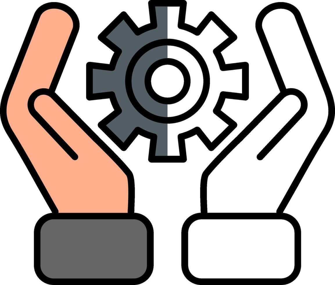 Industry Filled Half Cut Icon vector