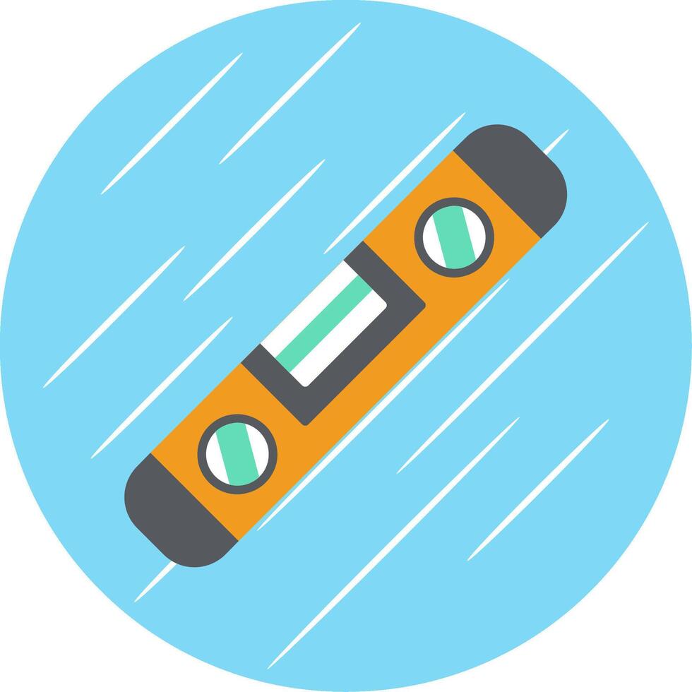 Spirit Level Flat Blue Circle Icon vector