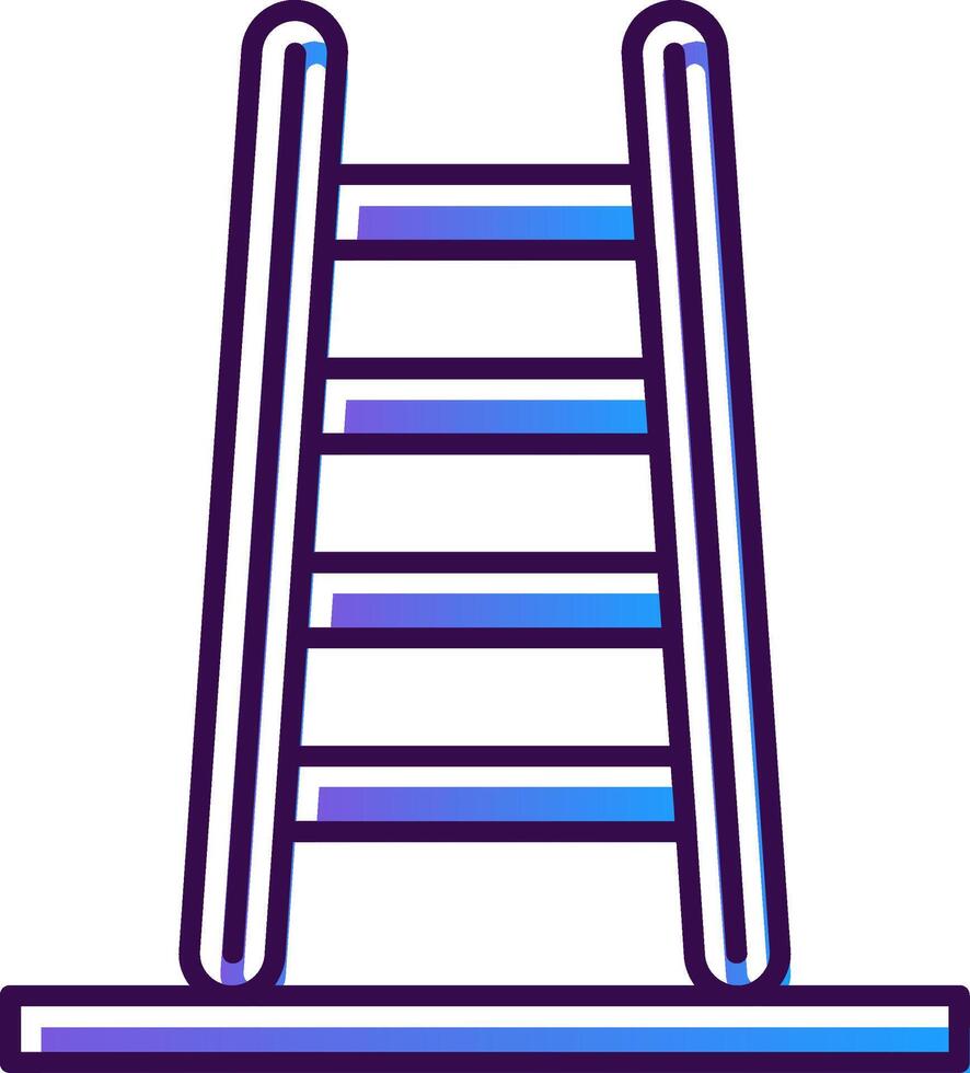 Step Ladder Gradient Filled Icon vector