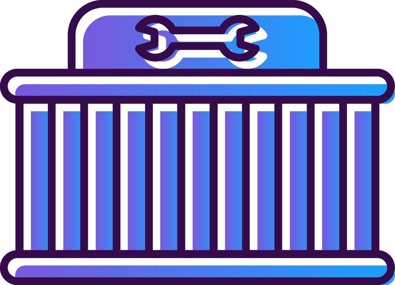 Ladder Gradient Filled Icon vector