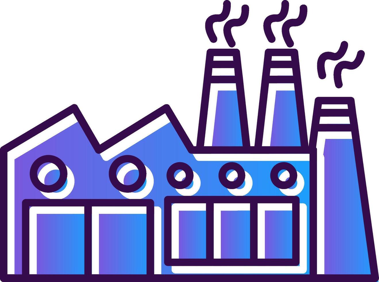 Factory Gradient Filled Icon vector