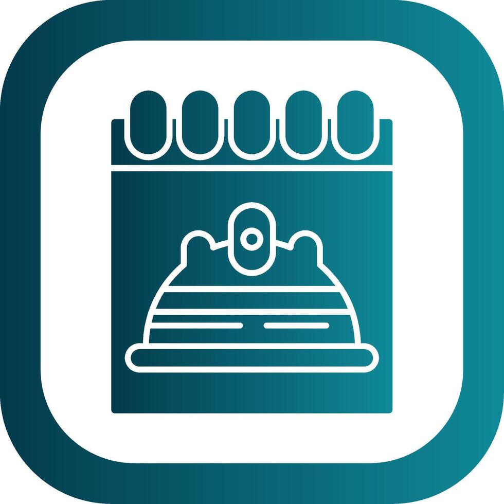 Labour Day Glyph Gradient Round Corner Icon vector