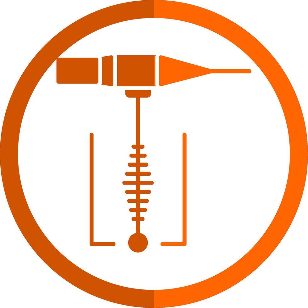 Welding Glyph Orange Circle Icon vector