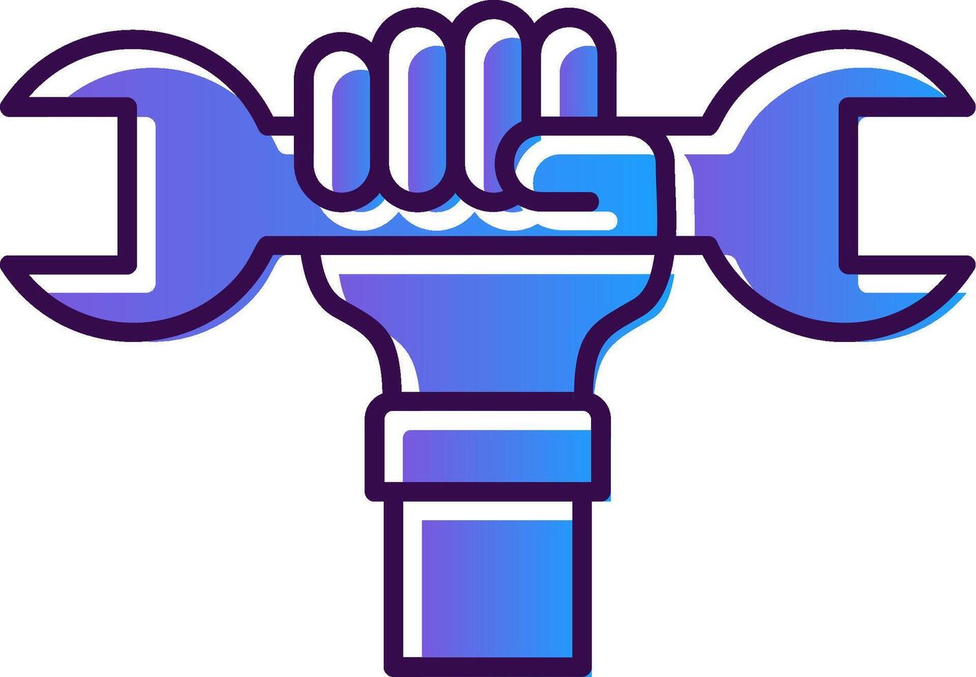 Labour Day Gradient Filled Icon vector