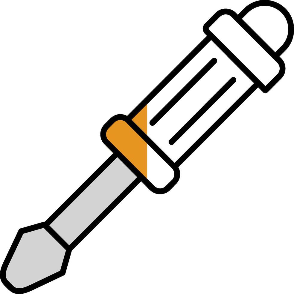 Screwdriver Filled Half Cut Icon vector