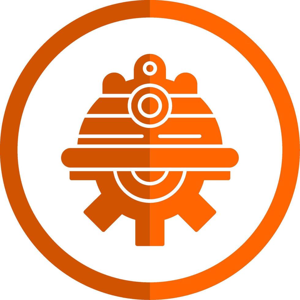 ingeniero glifo naranja circulo icono vector