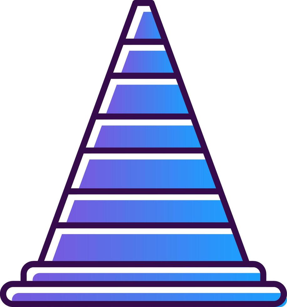 Cone Gradient Filled Icon vector