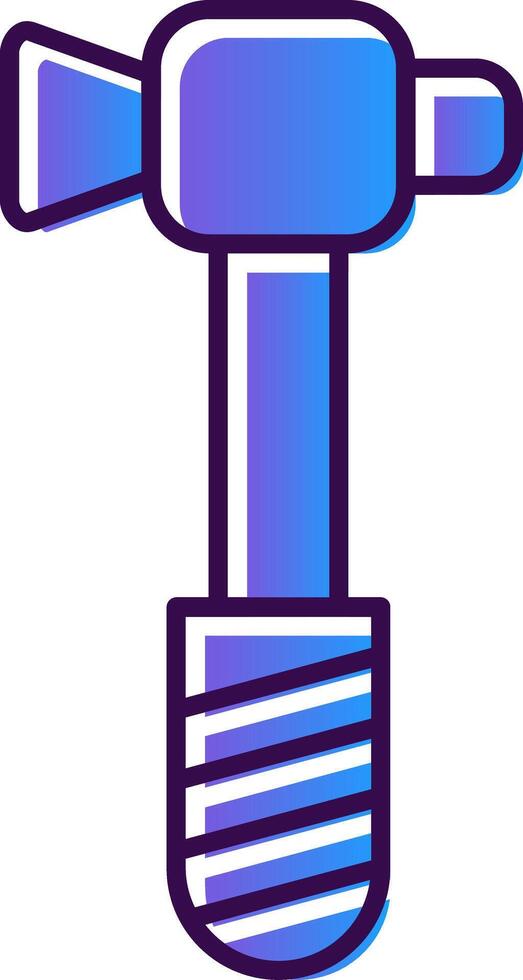 Hammer Gradient Filled Icon vector