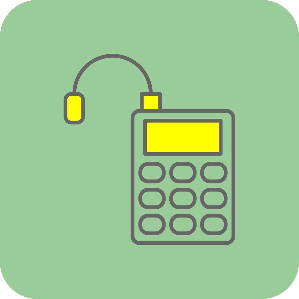 Microphone Filled Yellow Icon vector