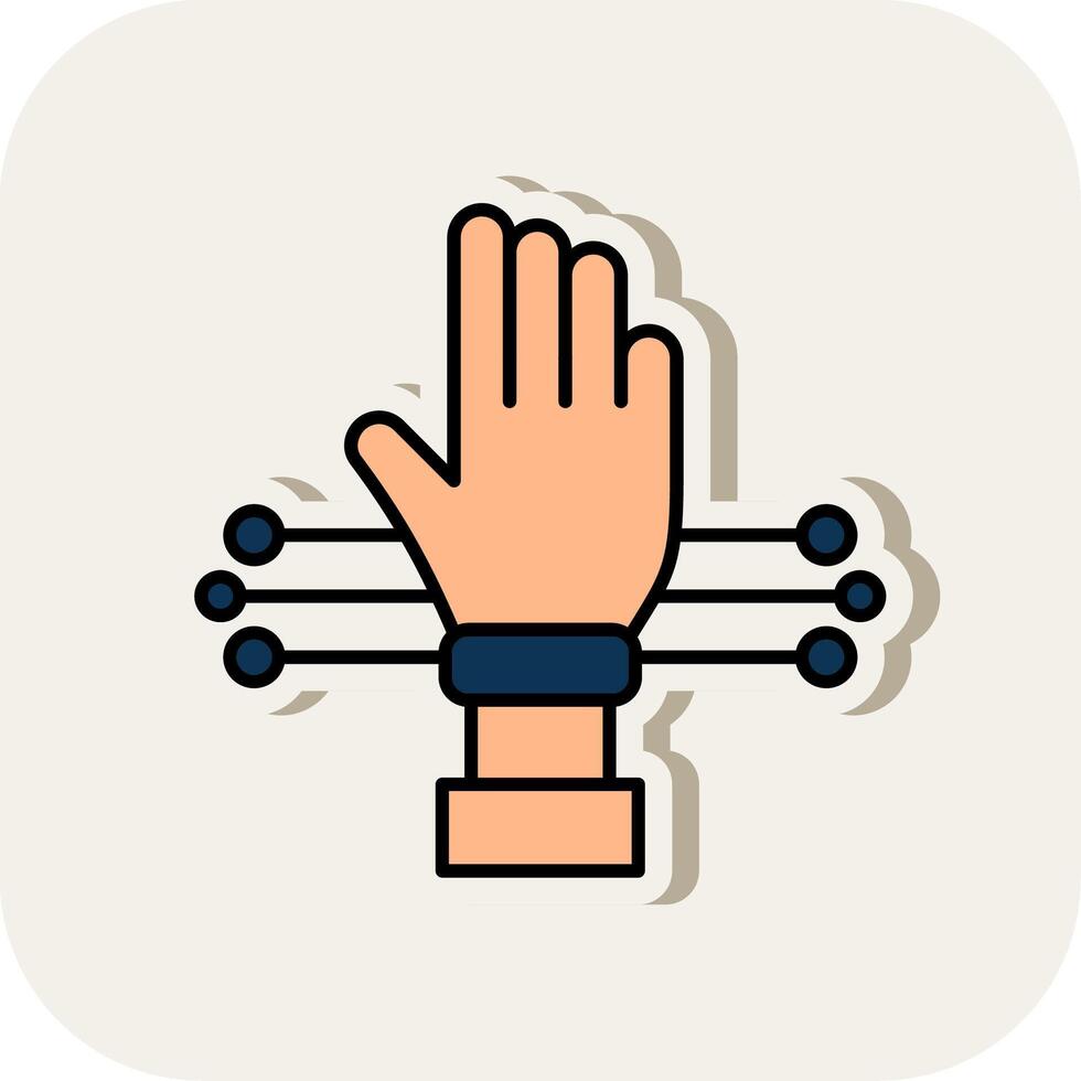 Glove Line Filled White Shadow Icon vector