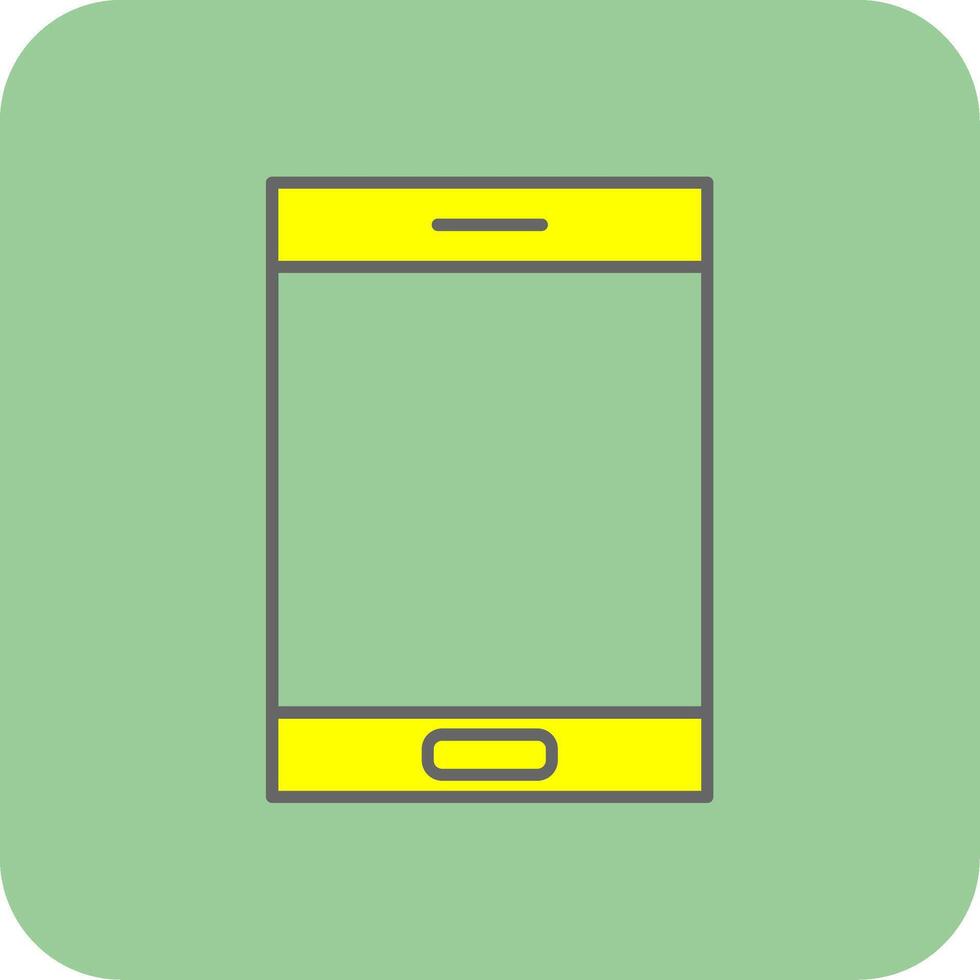 Cellphone Filled Yellow Icon vector