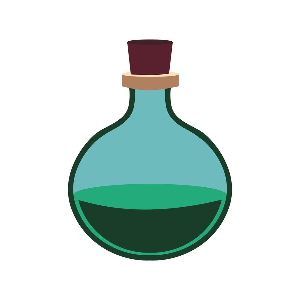 Halloween sorcery and magic items, game assets. potion bottle, lantern, skull, candle vector