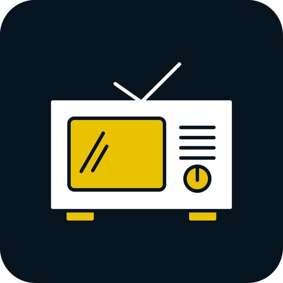 Television Glyph Two Color Icon vector