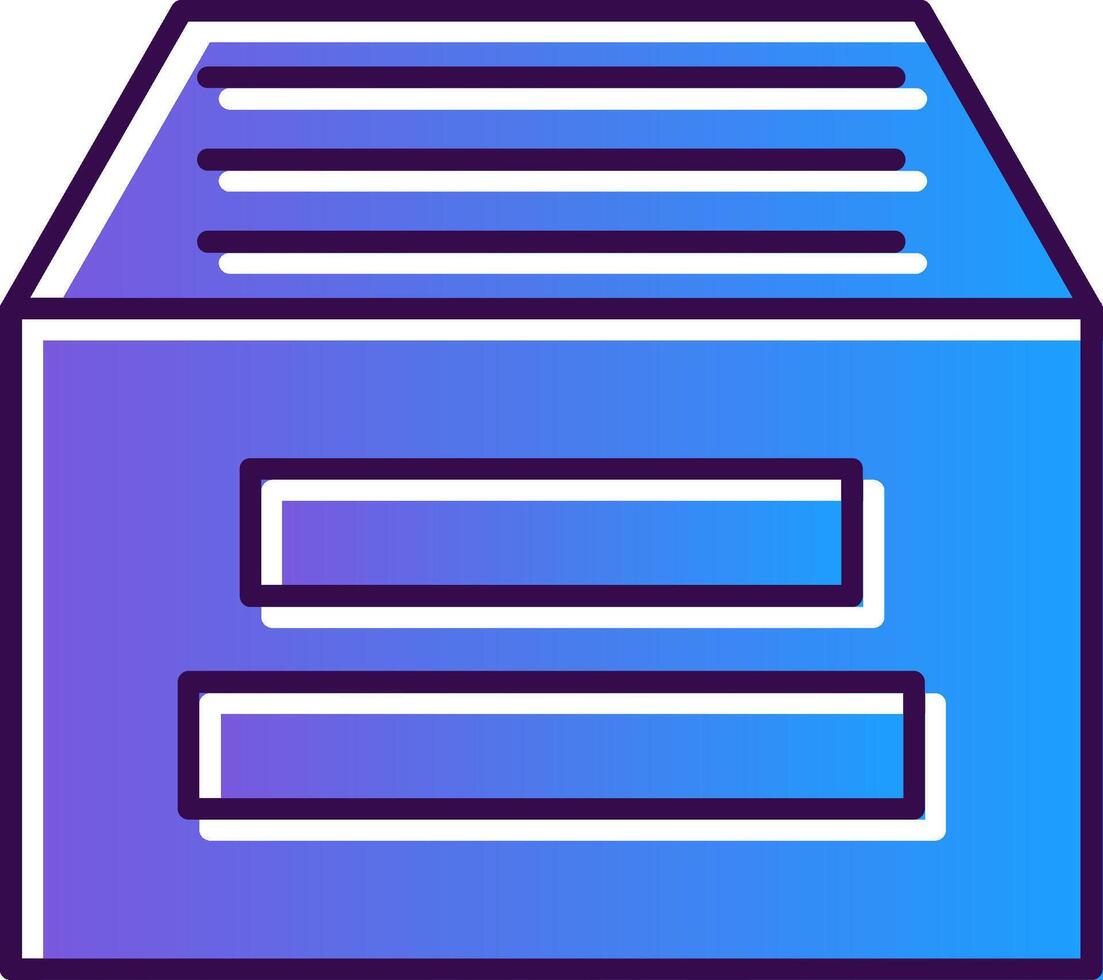 Archive Gradient Filled Icon vector