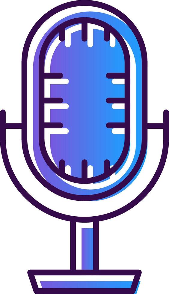 Studio Microphone Gradient Filled Icon vector
