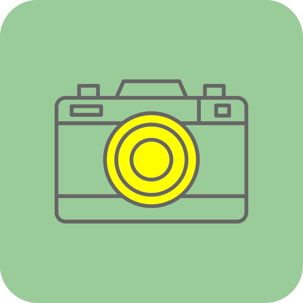 Camera Filled Yellow Icon vector