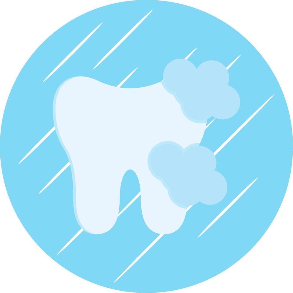 Tooth Foamy Flat Blue Circle Icon vector