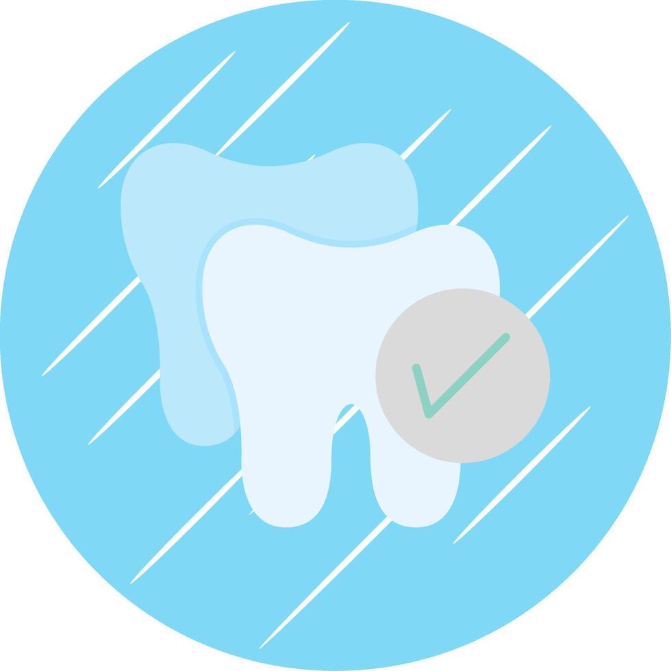 Dental Checkup Flat Blue Circle Icon vector