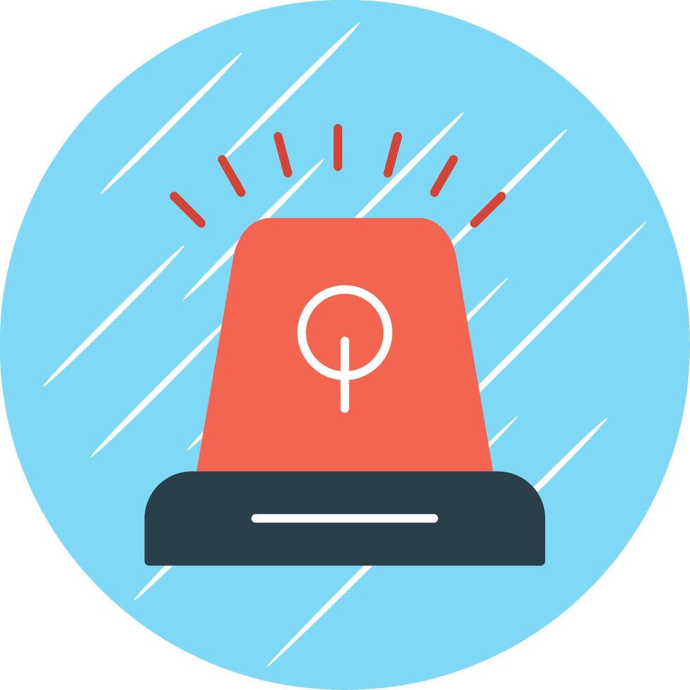 Siren Flat Blue Circle Icon vector