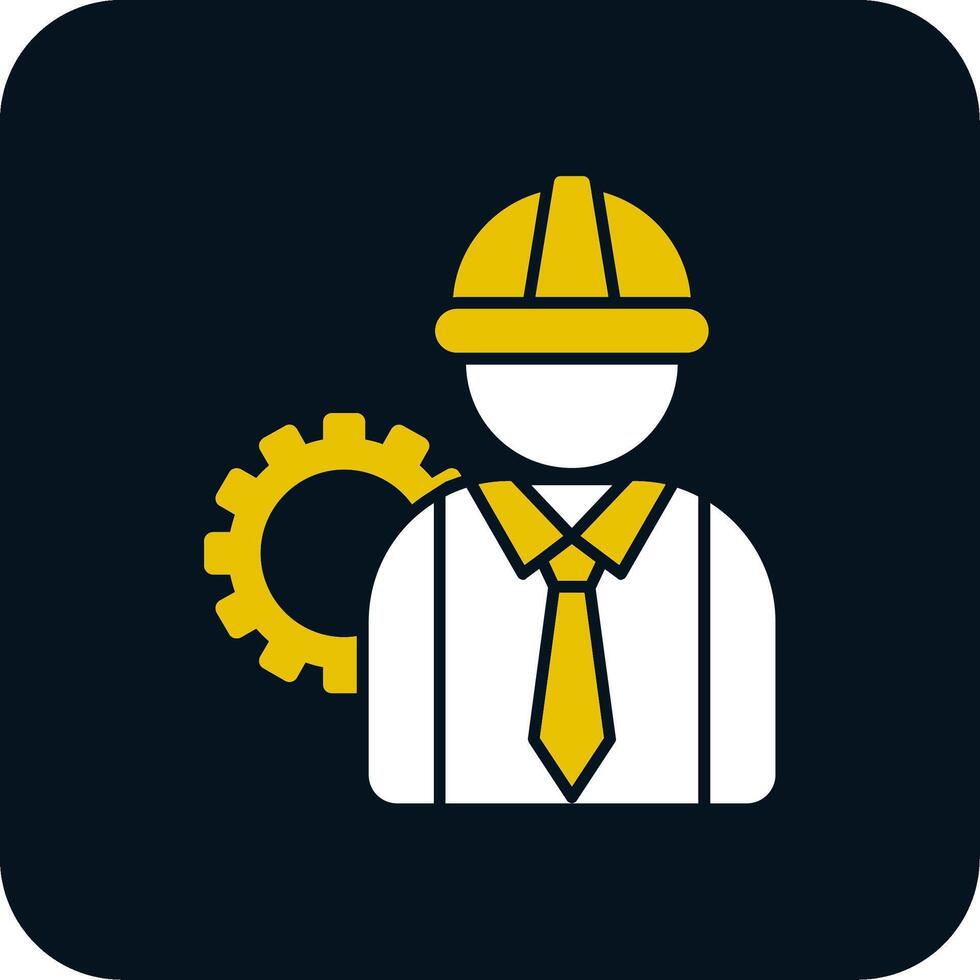 Engineer Glyph Two Color Icon vector