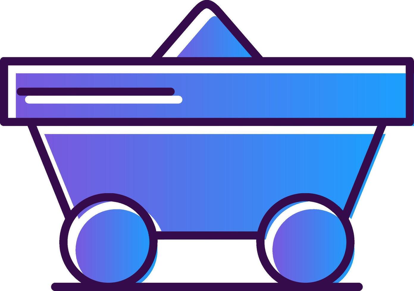 Trolley Gradient Filled Icon vector