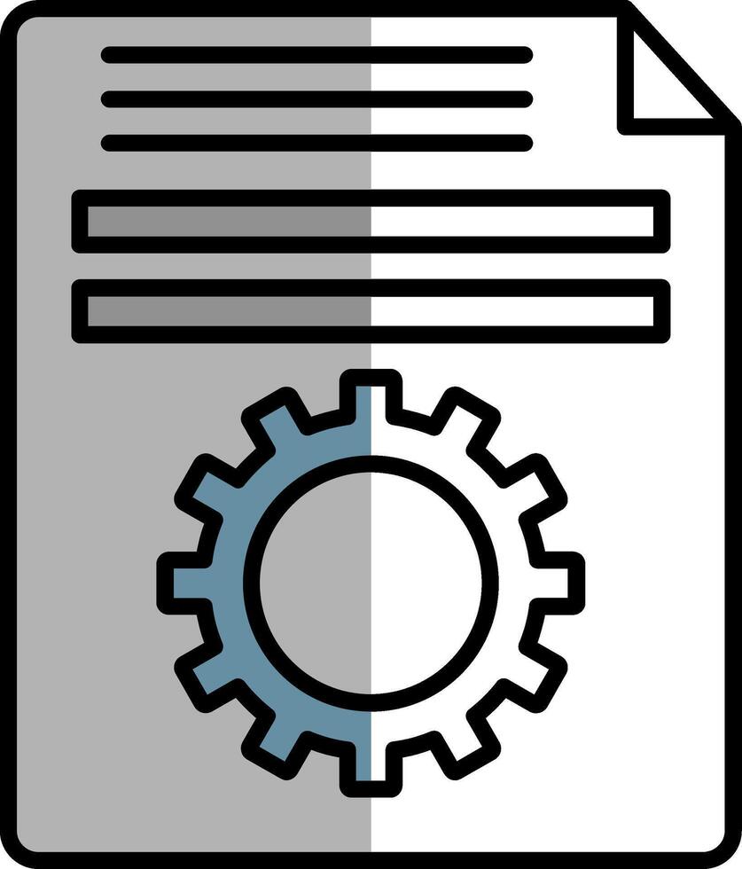 Setting Filled Half Cut Icon vector