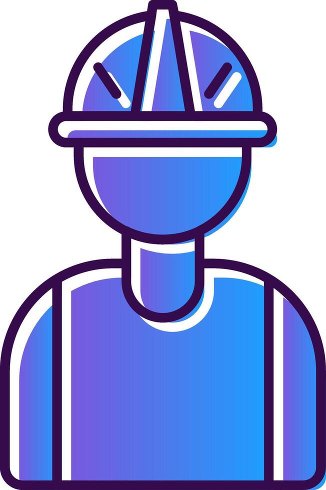 Worker Gradient Filled Icon vector