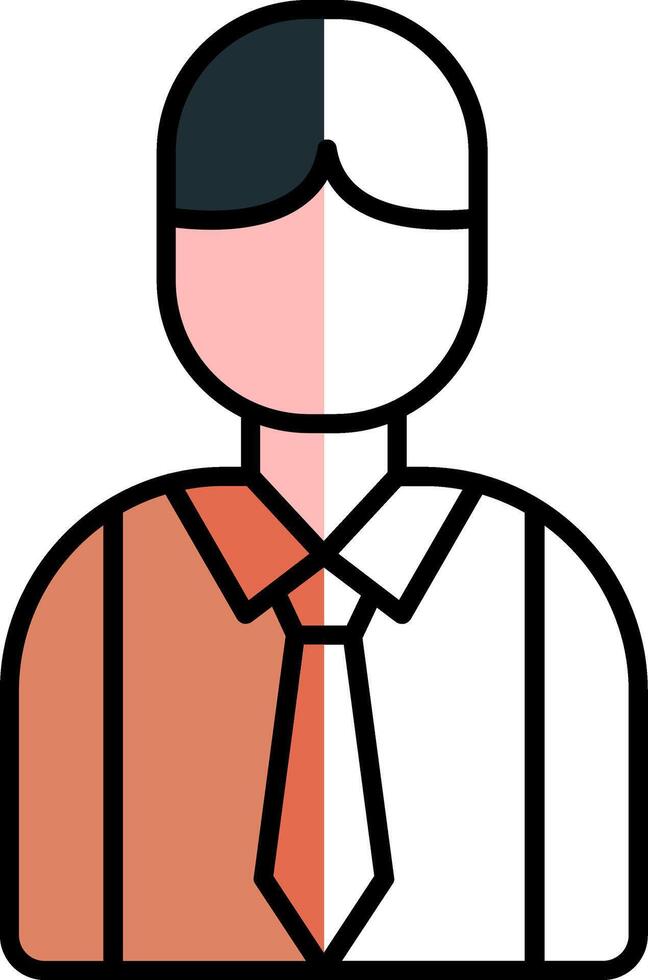 Employee Filled Half Cut Icon vector