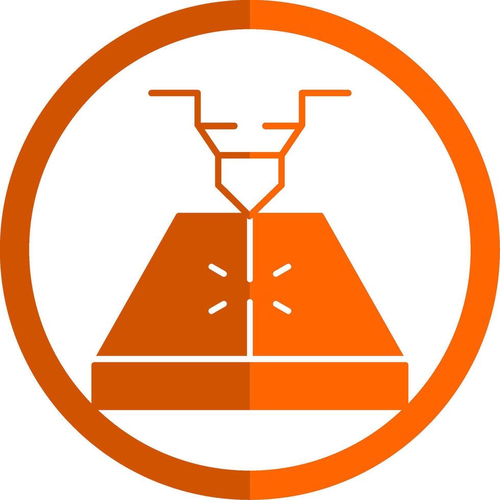 Laser Glyph Orange Circle Icon vector