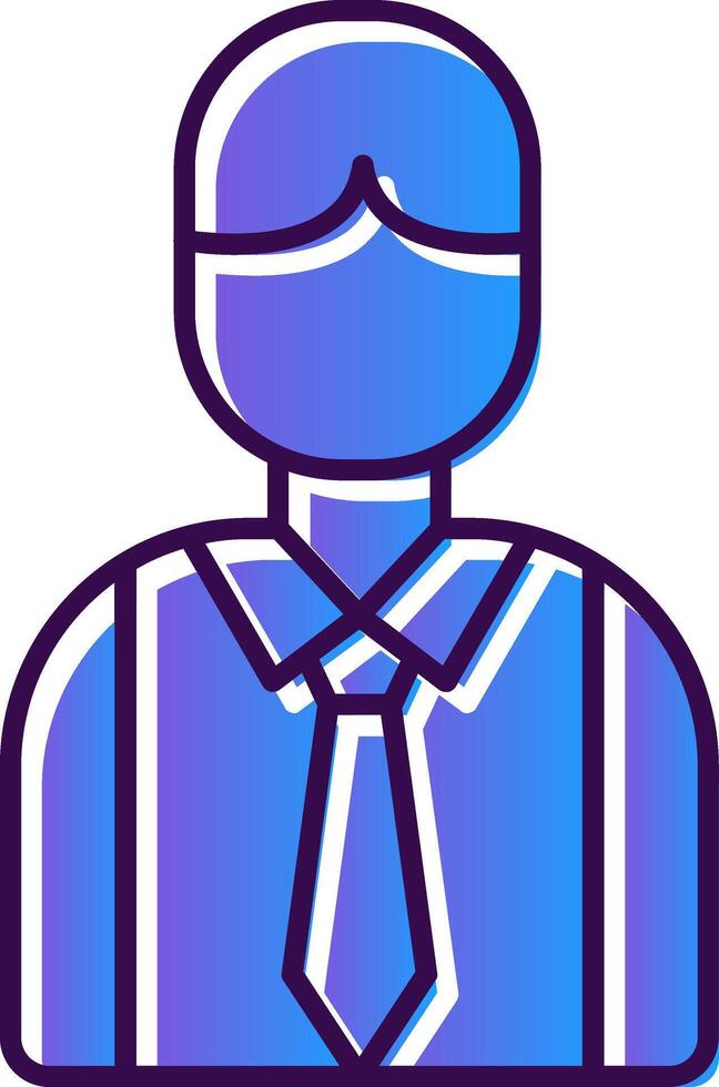 Employee Gradient Filled Icon vector