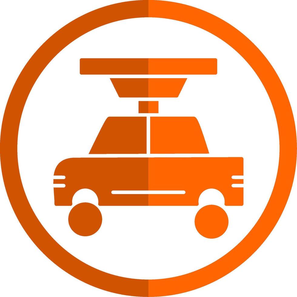 Car Repair Glyph Orange Circle Icon vector