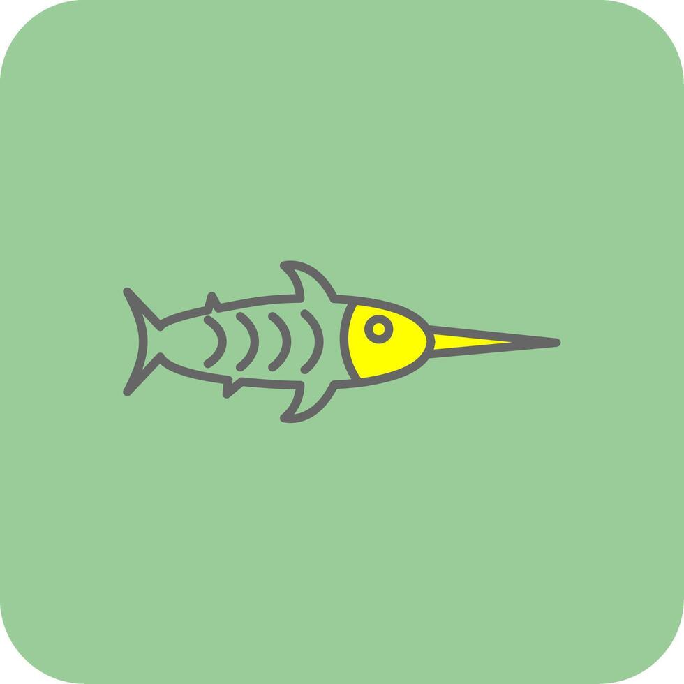 Narwhal Filled Yellow Icon vector