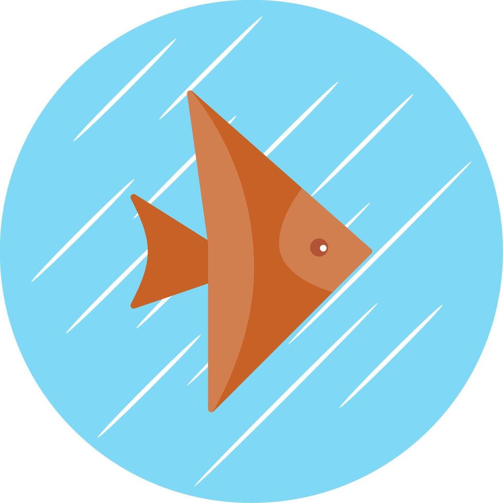 Fish Flat Blue Circle Icon vector