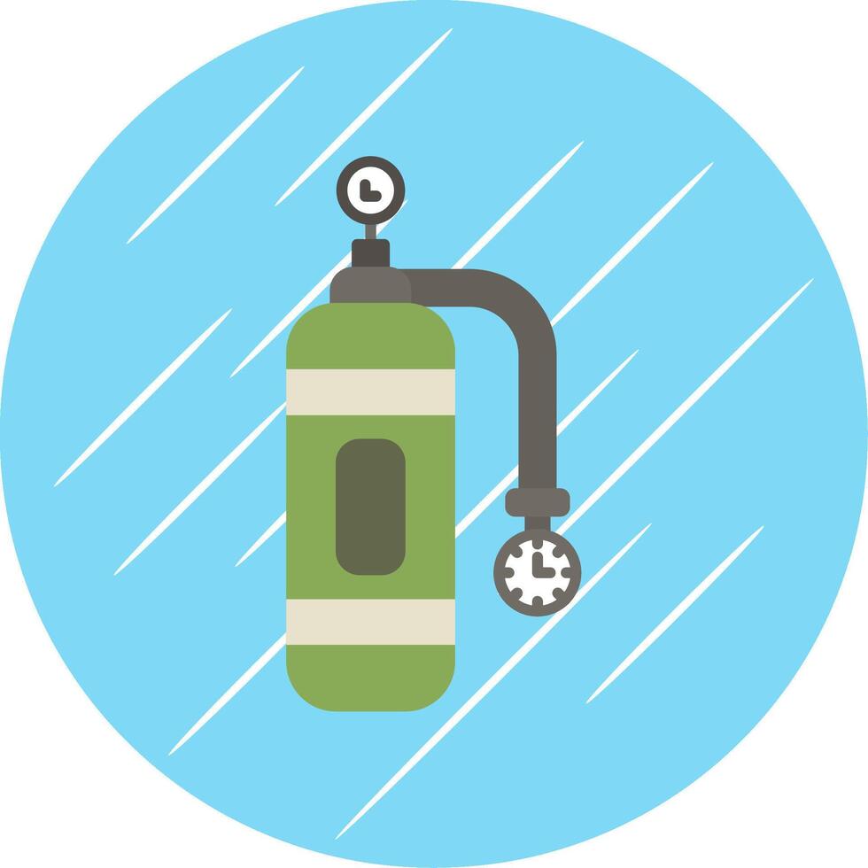 Oxygen Tank Flat Blue Circle Icon vector