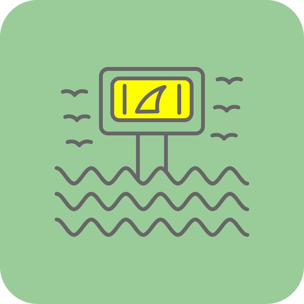 Warning Sign Filled Yellow Icon vector