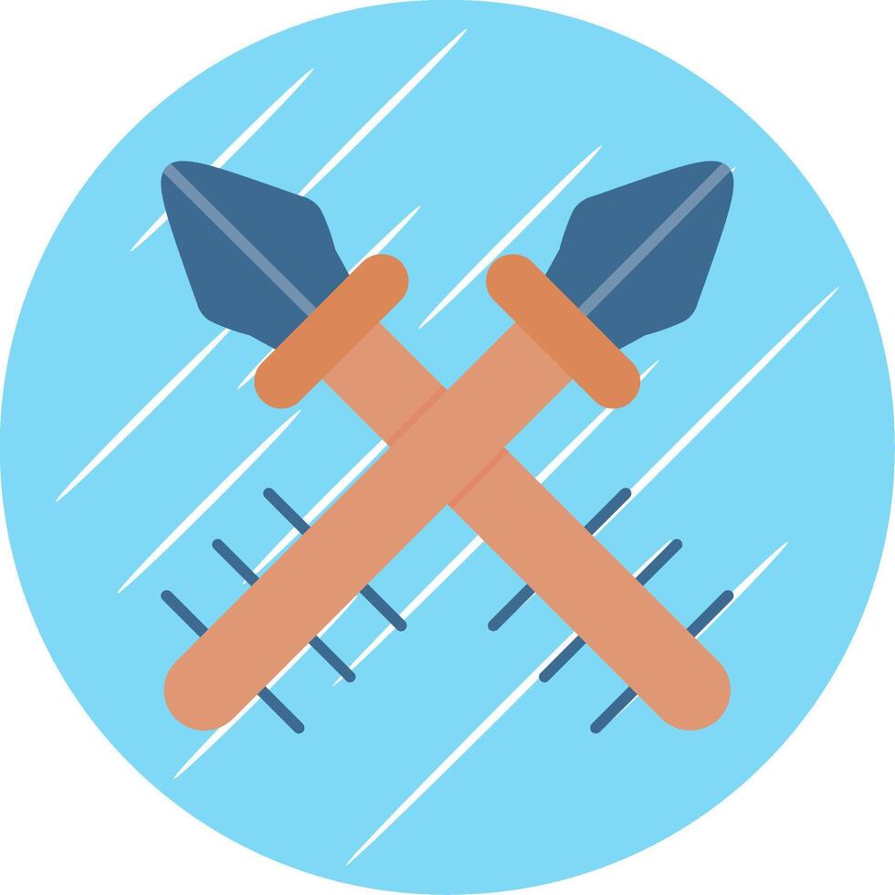 Harpoon Flat Blue Circle Icon vector