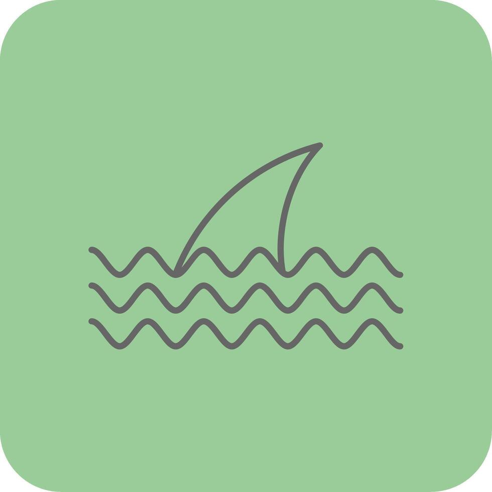 Fins Filled Yellow Icon vector