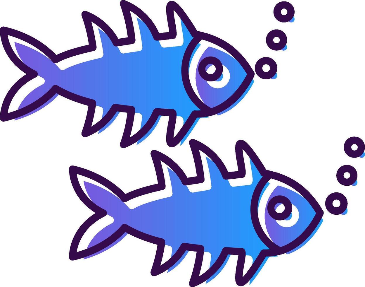Codfish Gradient Filled Icon vector