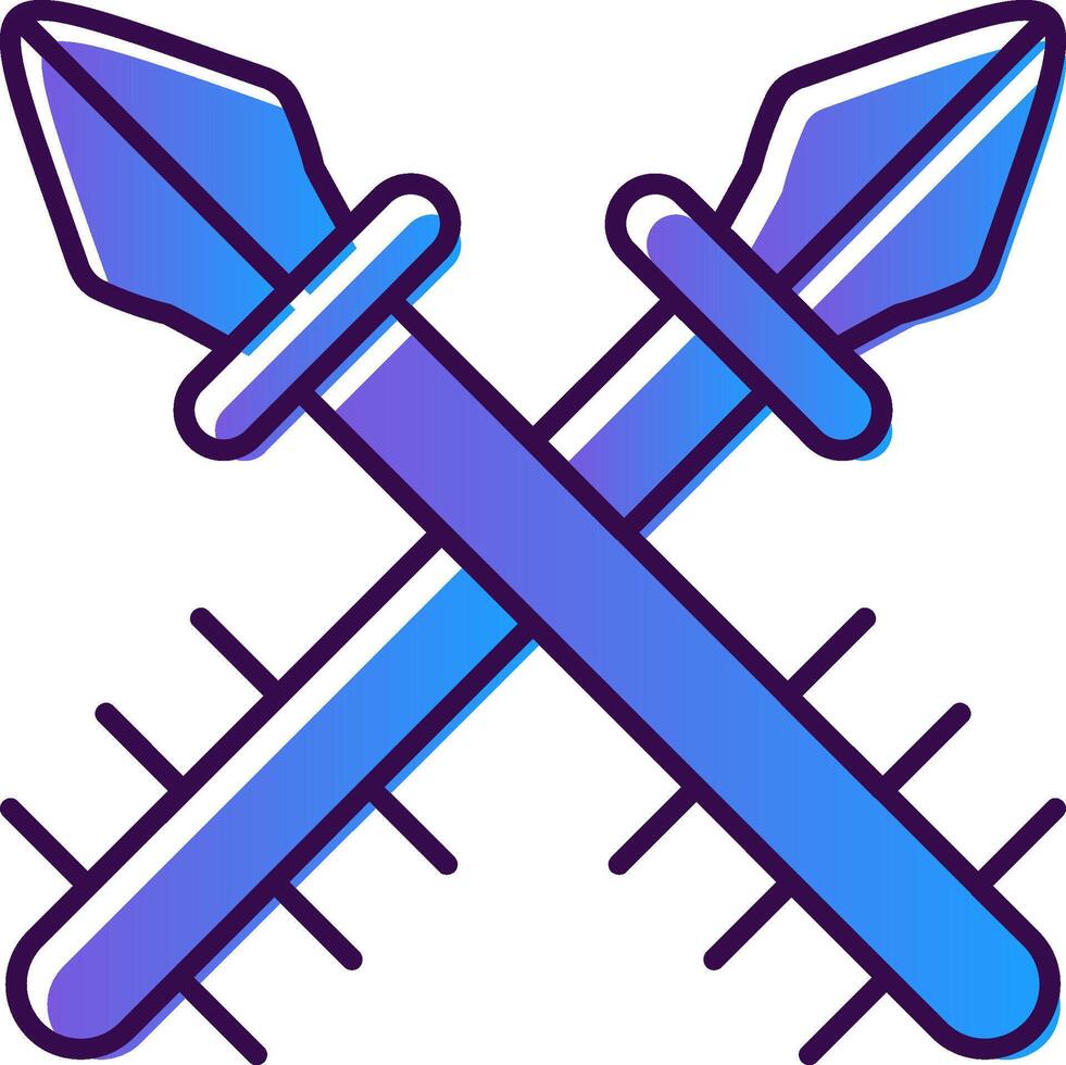 Harpoon Gradient Filled Icon vector