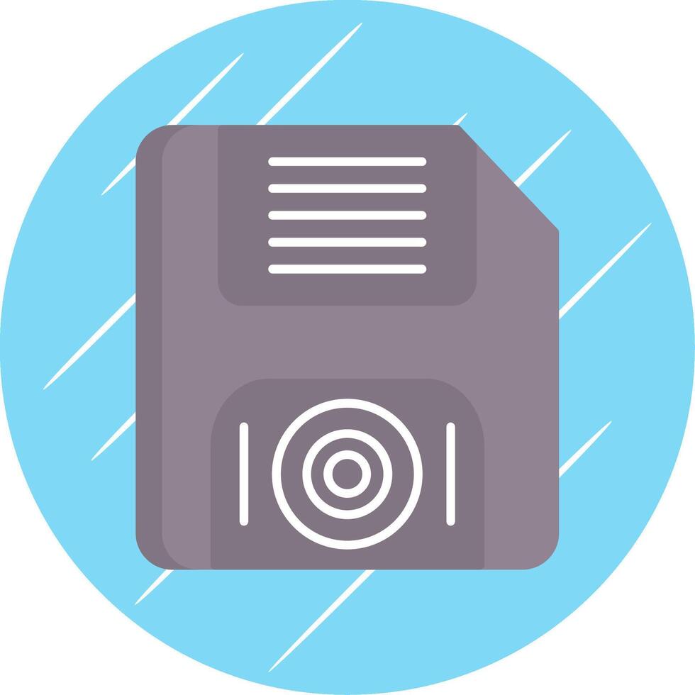 Floppy Disk Flat Blue Circle Icon vector