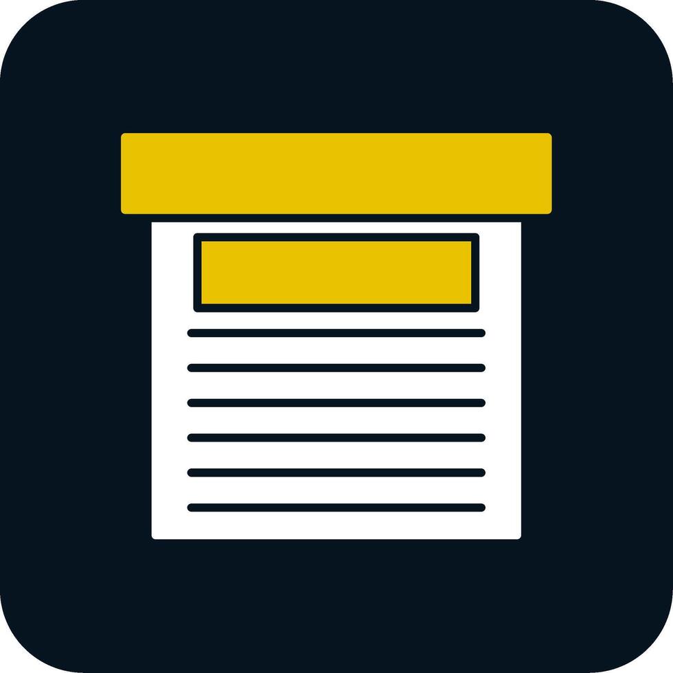 Storage Box Glyph Two Color Icon vector
