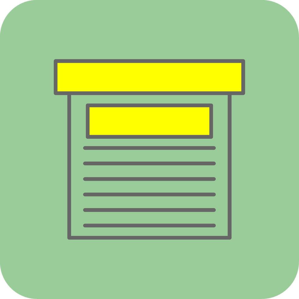 Storage Box Filled Yellow Icon vector