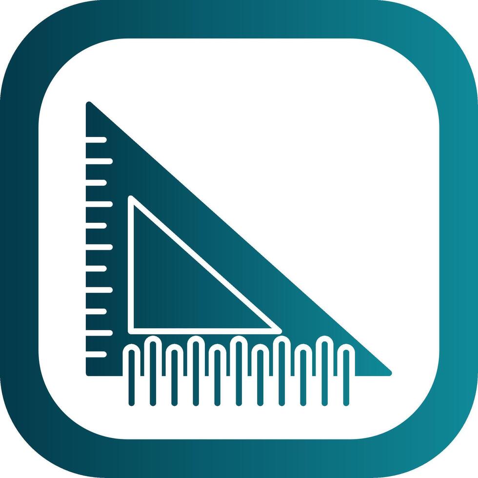 Square Ruler Glyph Gradient Round Corner Icon vector