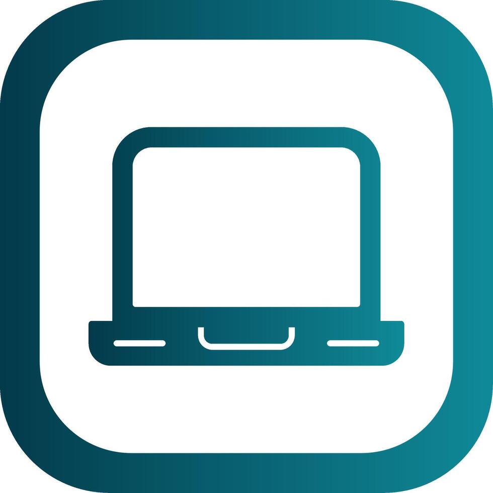 Laptop Glyph Gradient Round Corner Icon vector