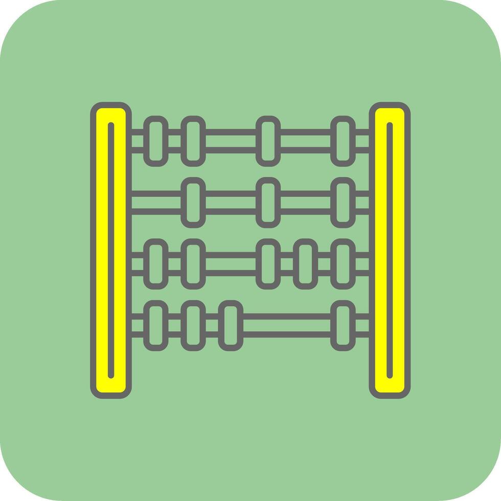 Abacus Filled Yellow Icon vector
