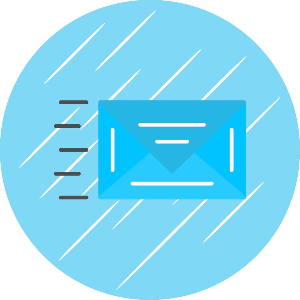 Mail Flat Blue Circle Icon vector